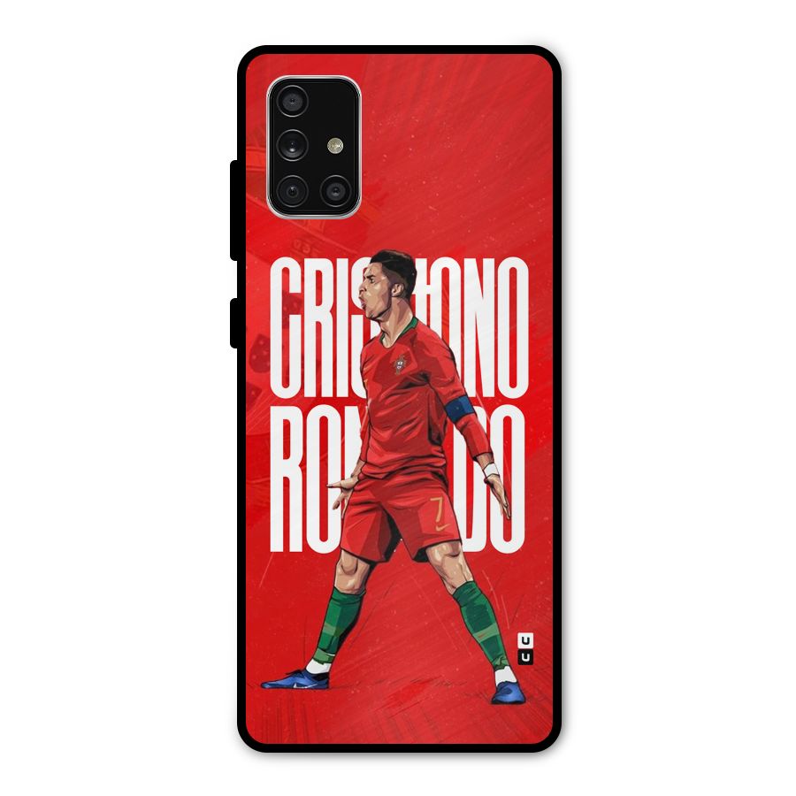 Soccer Star Roar Metal Back Case for Galaxy A71
