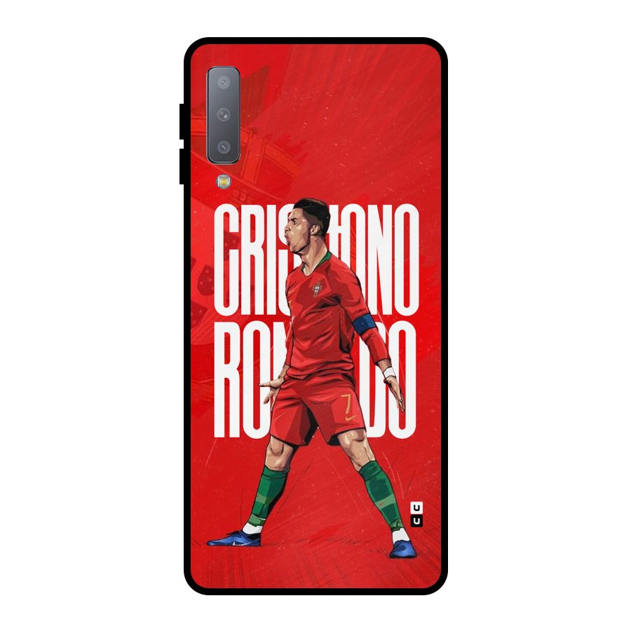 Soccer Star Roar Metal Back Case for Galaxy A7 (2018)