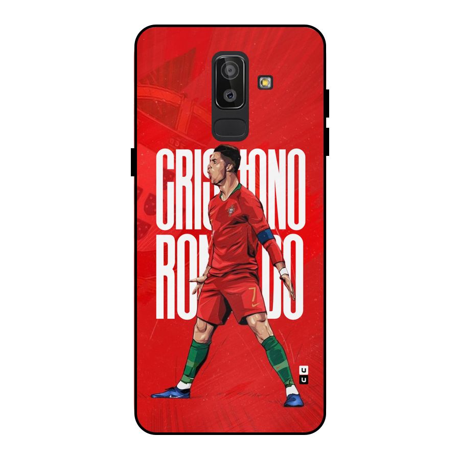 Soccer Star Roar Metal Back Case for Galaxy J8