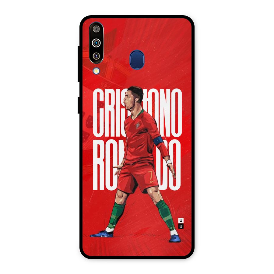 Soccer Star Roar Metal Back Case for Galaxy M30