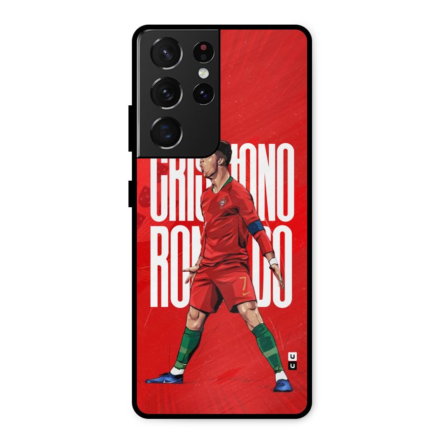 Soccer Star Roar Metal Back Case for Galaxy S21 Ultra 5G