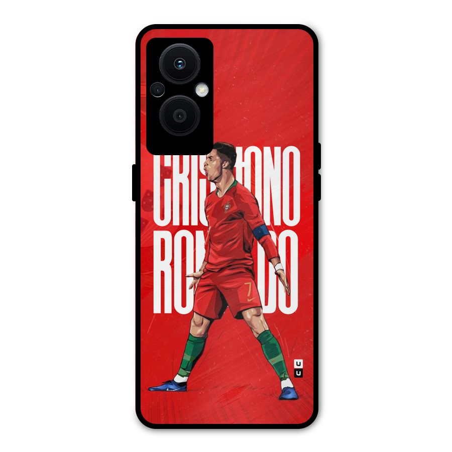 Soccer Star Roar Metal Back Case for Oppo F21 Pro 5G