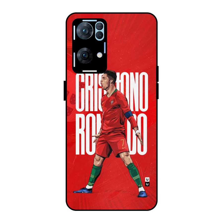 Soccer Star Roar Metal Back Case for Oppo Reno7 Pro 5G