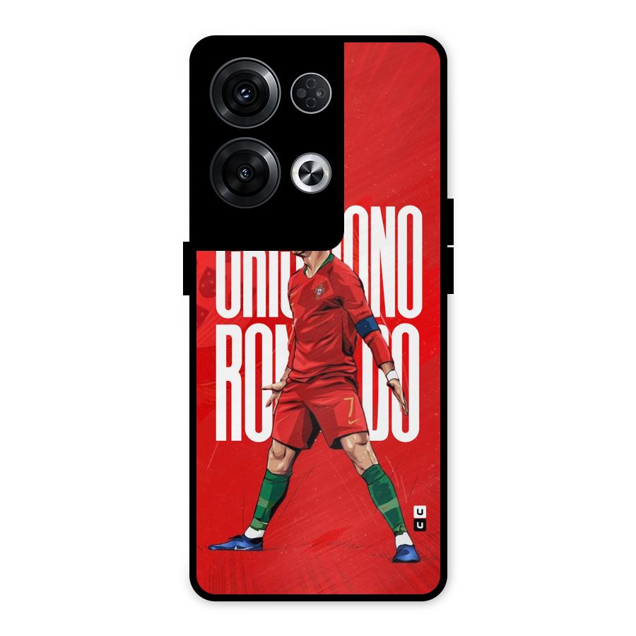 Soccer Star Roar Metal Back Case for Oppo Reno8 Pro 5G