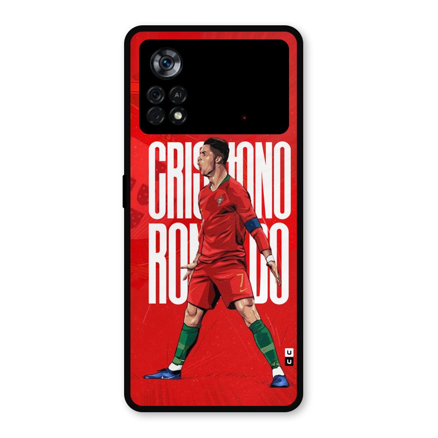 Soccer Star Roar Metal Back Case for Poco X4 Pro 5G