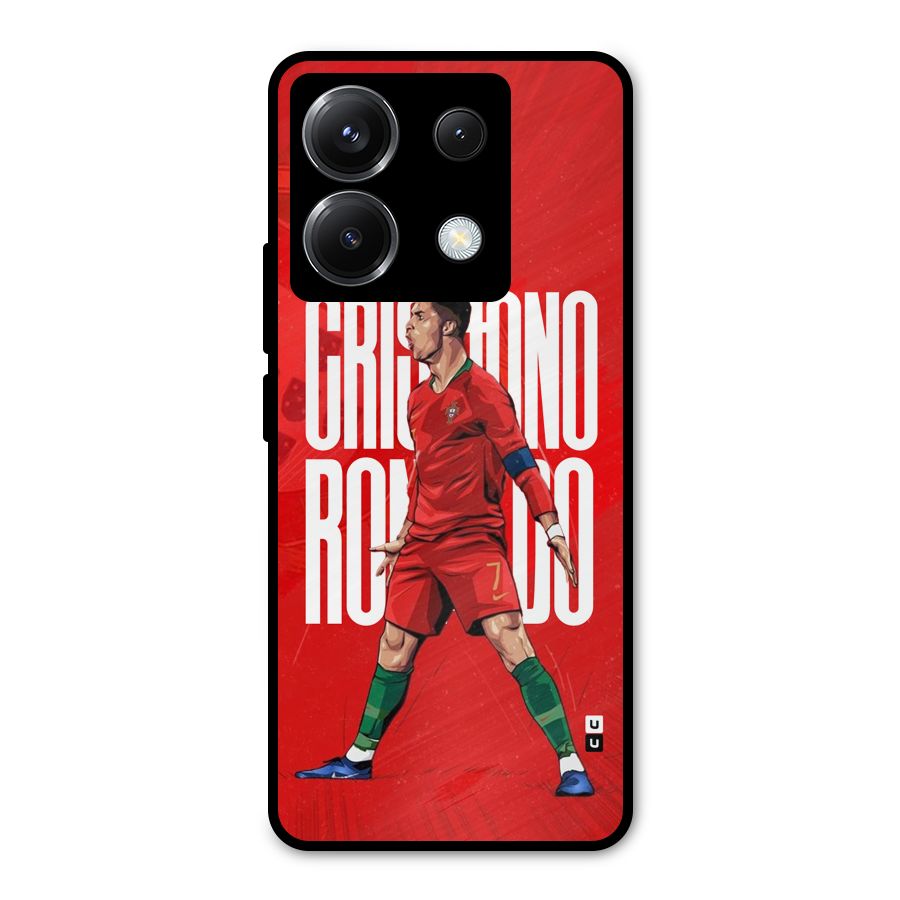 Soccer Star Roar Metal Back Case for Poco X6