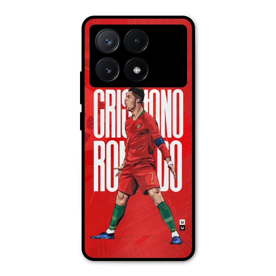 Soccer Star Roar Metal Back Case for Poco X6 Pro