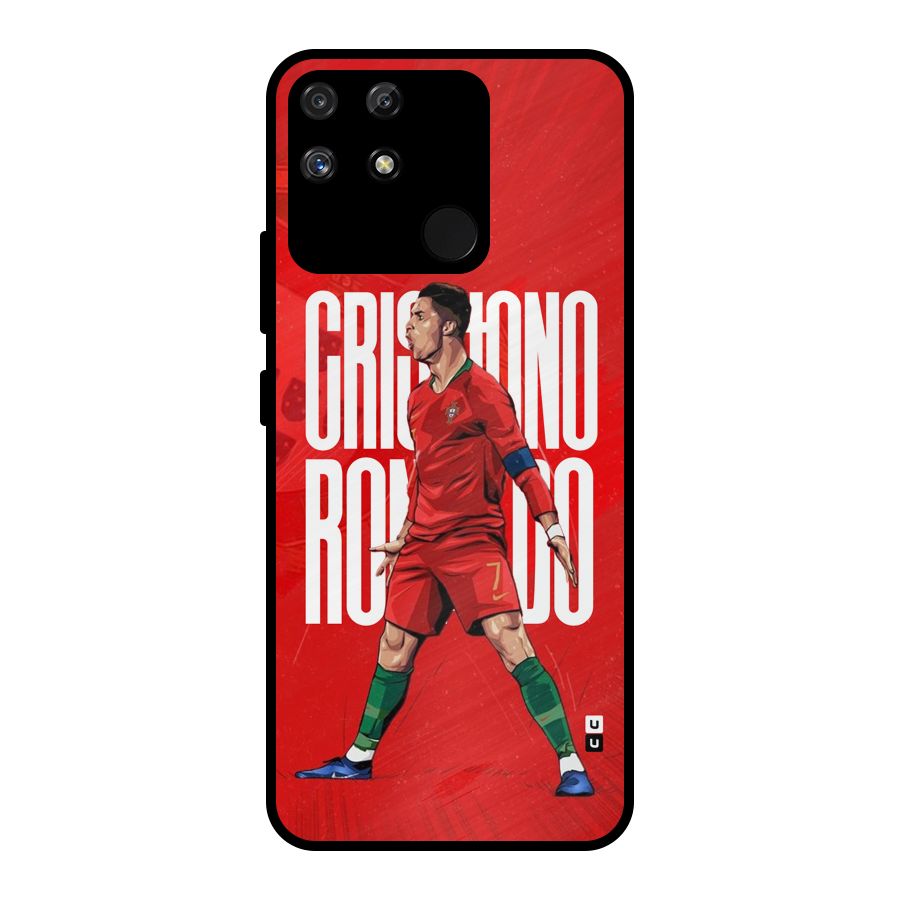 Soccer Star Roar Metal Back Case for Realme Narzo 50A