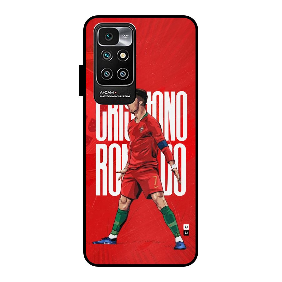 Soccer Star Roar Metal Back Case for Redmi 10 Prime