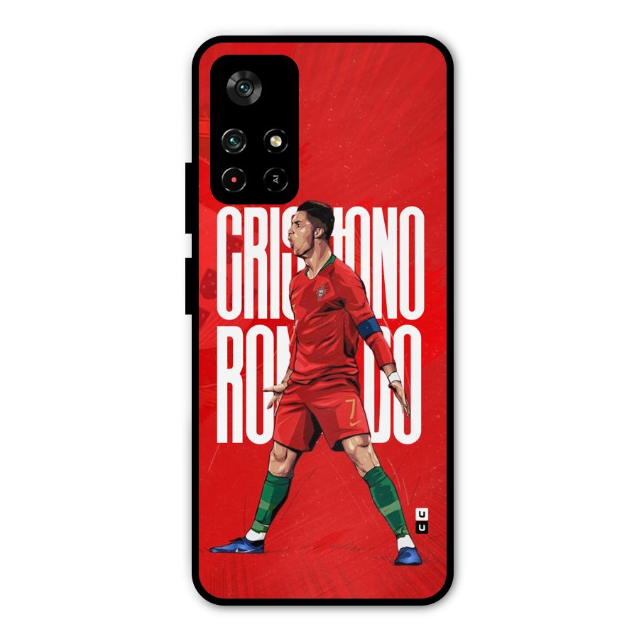 Soccer Star Roar Metal Back Case for Redmi Note 11T 5G