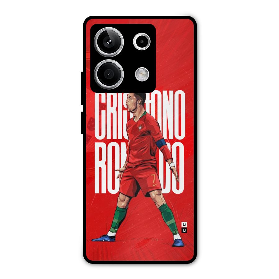 Soccer Star Roar Metal Back Case for Redmi Note 13 5G
