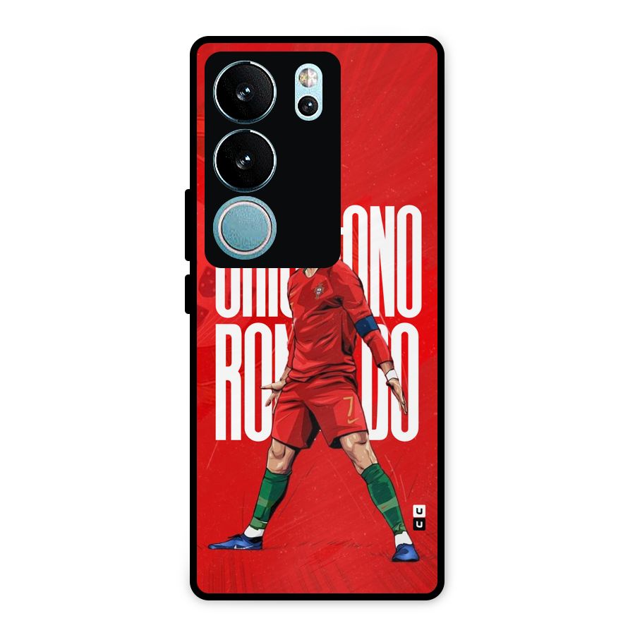 Soccer Star Roar Metal Back Case for Vivo V29 Pro