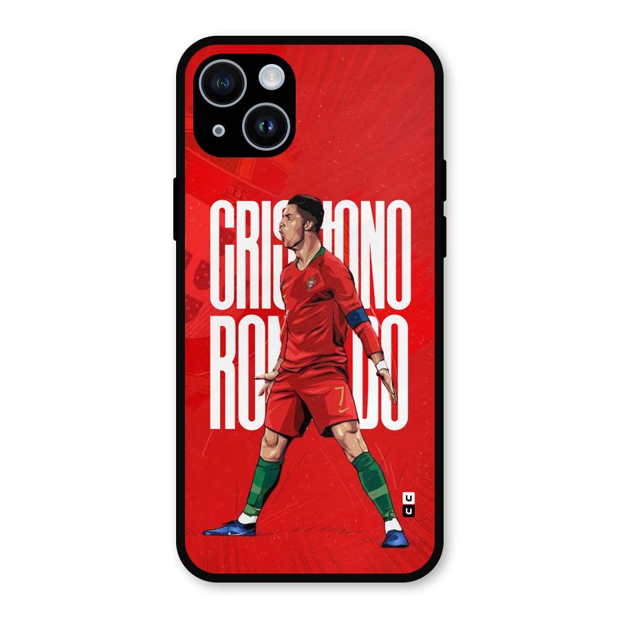 Soccer Star Roar Metal Back Case for iPhone 14