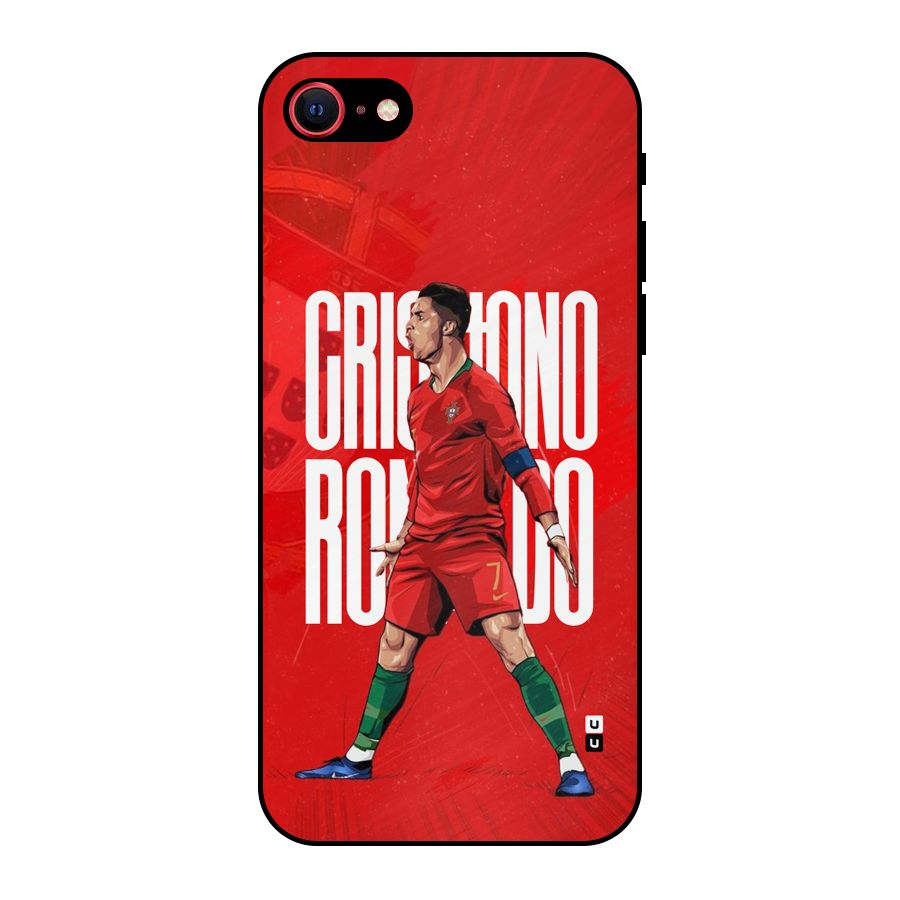 Soccer Star Roar Metal Back Case for iPhone 8