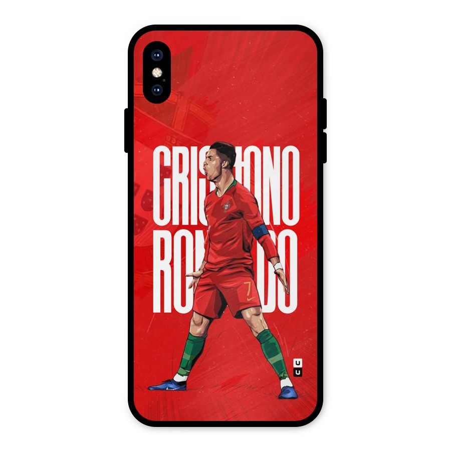 Soccer Star Roar Metal Back Case for iPhone XS Max