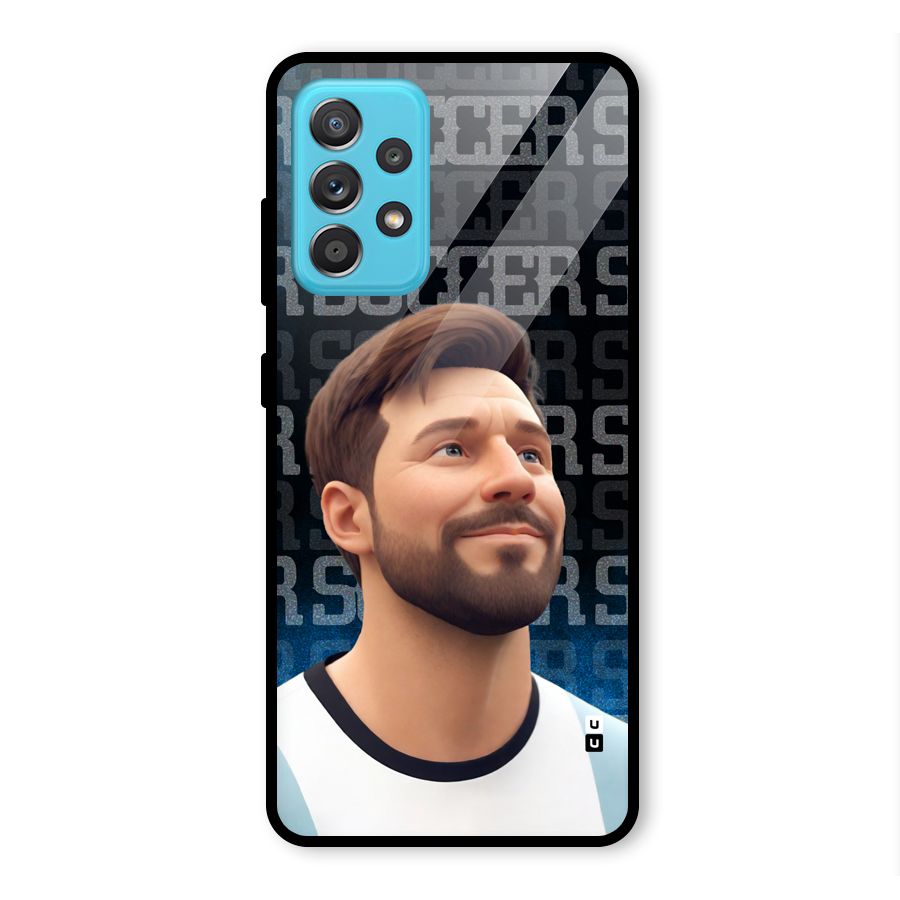 Soccer Star Smiles Glass Back Case for Galaxy A52s 5G