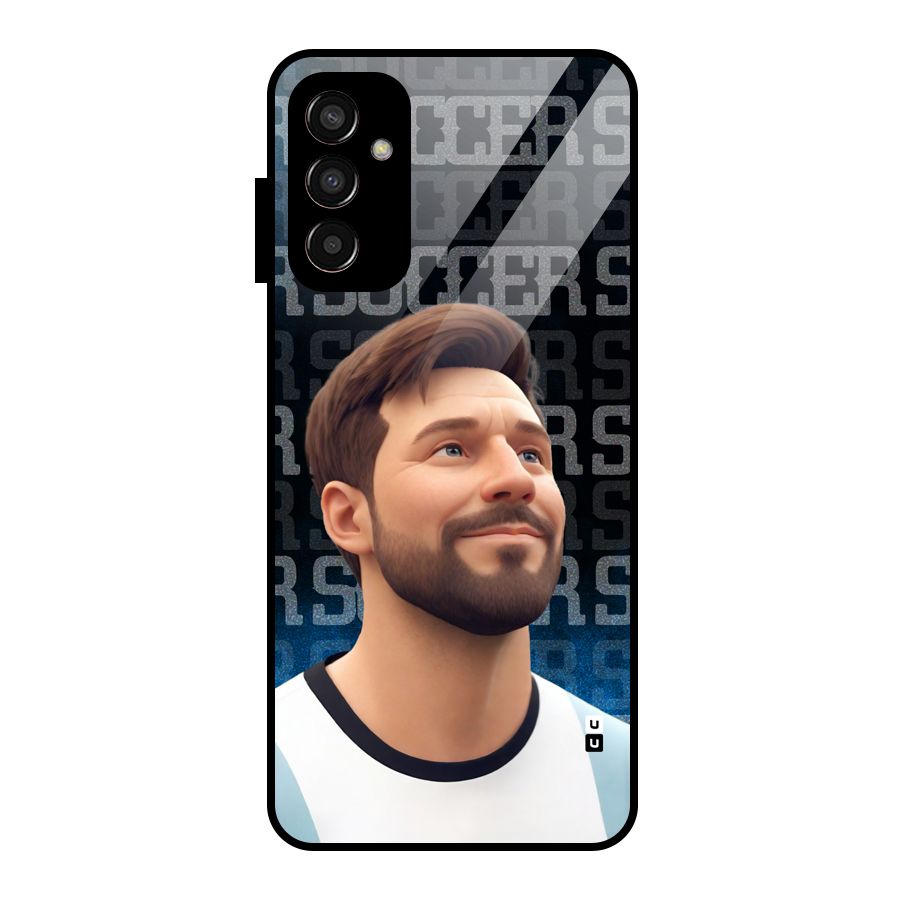 Soccer Star Smiles Glass Back Case for Galaxy F13