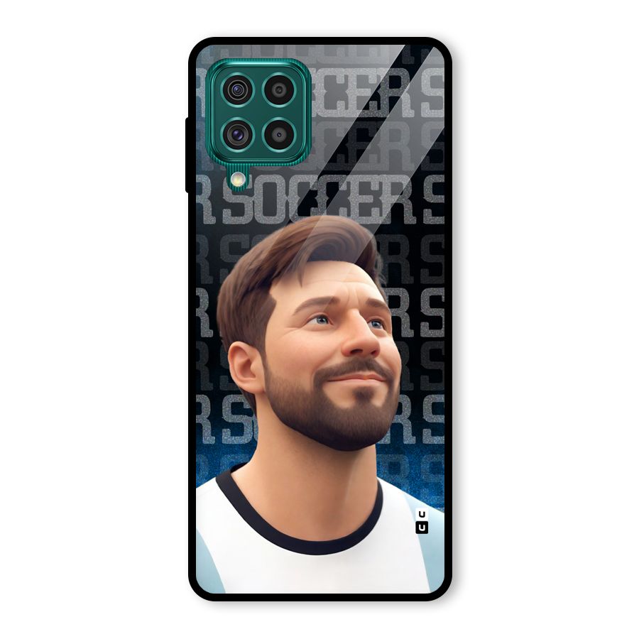 Soccer Star Smiles Glass Back Case for Galaxy F62