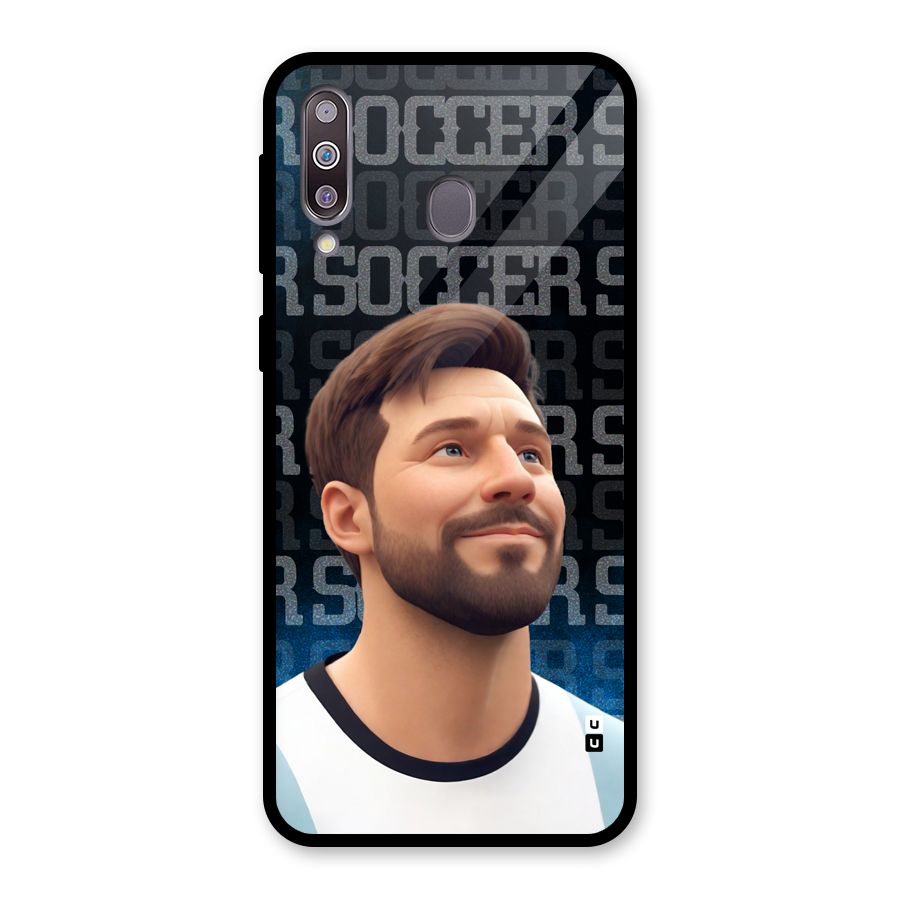 Soccer Star Smiles Glass Back Case for Galaxy M30