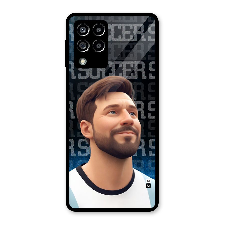 Soccer Star Smiles Glass Back Case for Galaxy M53 5G