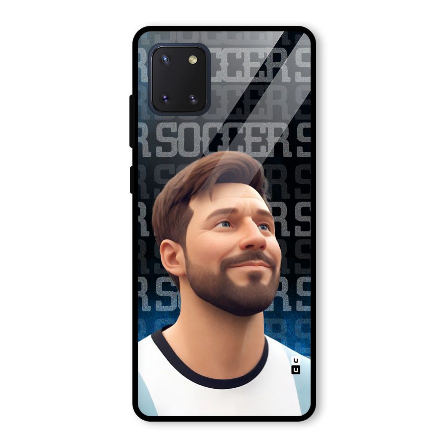 Soccer Star Smiles Glass Back Case for Galaxy Note 10 Lite