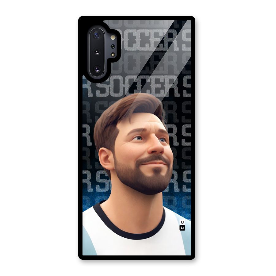 Soccer Star Smiles Glass Back Case for Galaxy Note 10 Plus