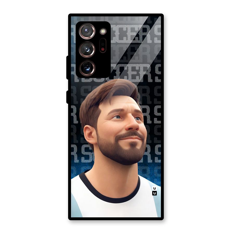 Soccer Star Smiles Glass Back Case for Galaxy Note 20 Ultra