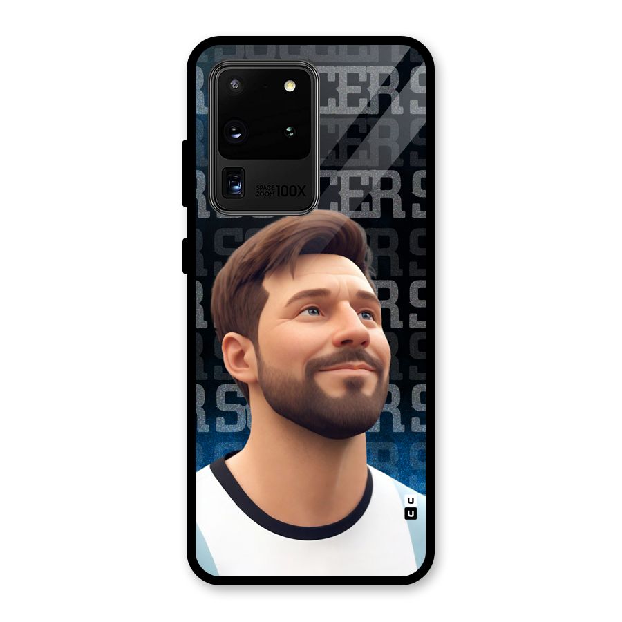 Soccer Star Smiles Glass Back Case for Galaxy S20 Ultra
