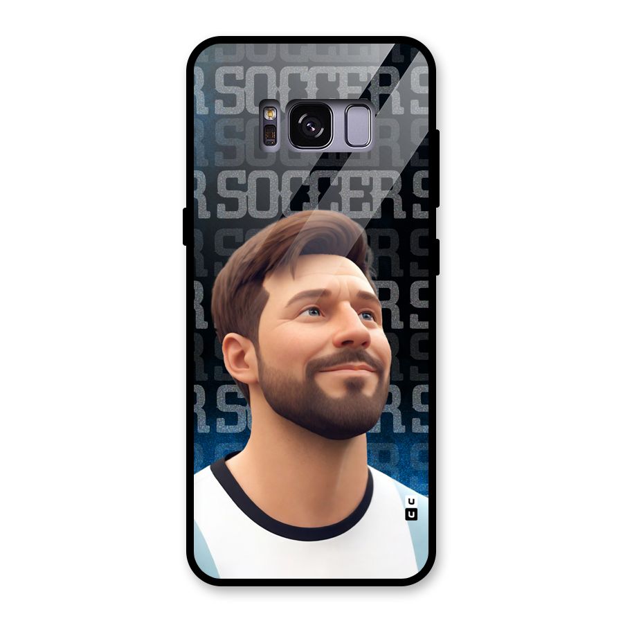 Soccer Star Smiles Glass Back Case for Galaxy S8
