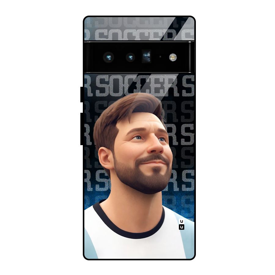 Soccer Star Smiles Glass Back Case for Google Pixel 6 Pro