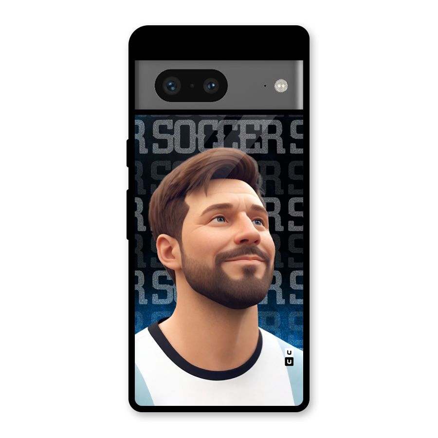 Soccer Star Smiles Glass Back Case for Google Pixel 7