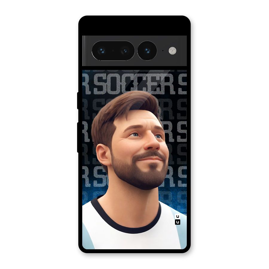 Soccer Star Smiles Glass Back Case for Google Pixel 7 Pro