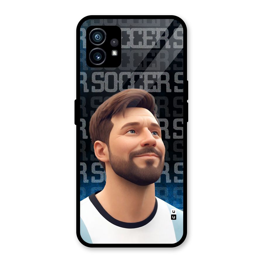 Soccer Star Smiles Glass Back Case for Nothing Phone 1