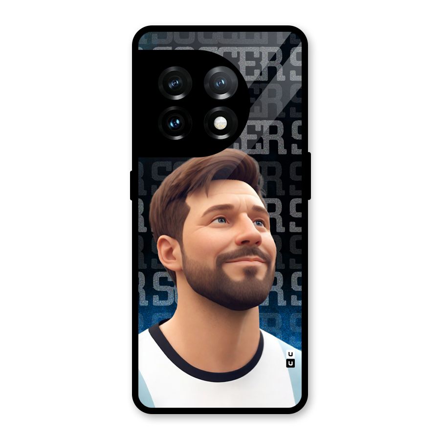 Soccer Star Smiles Glass Back Case for OnePlus 11