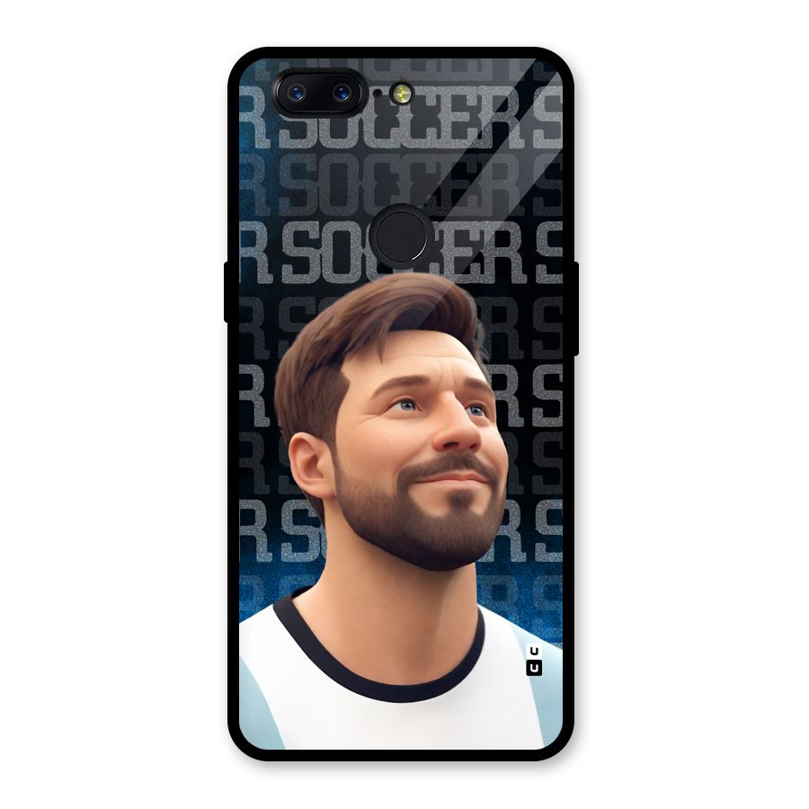 Soccer Star Smiles Glass Back Case for OnePlus 5T