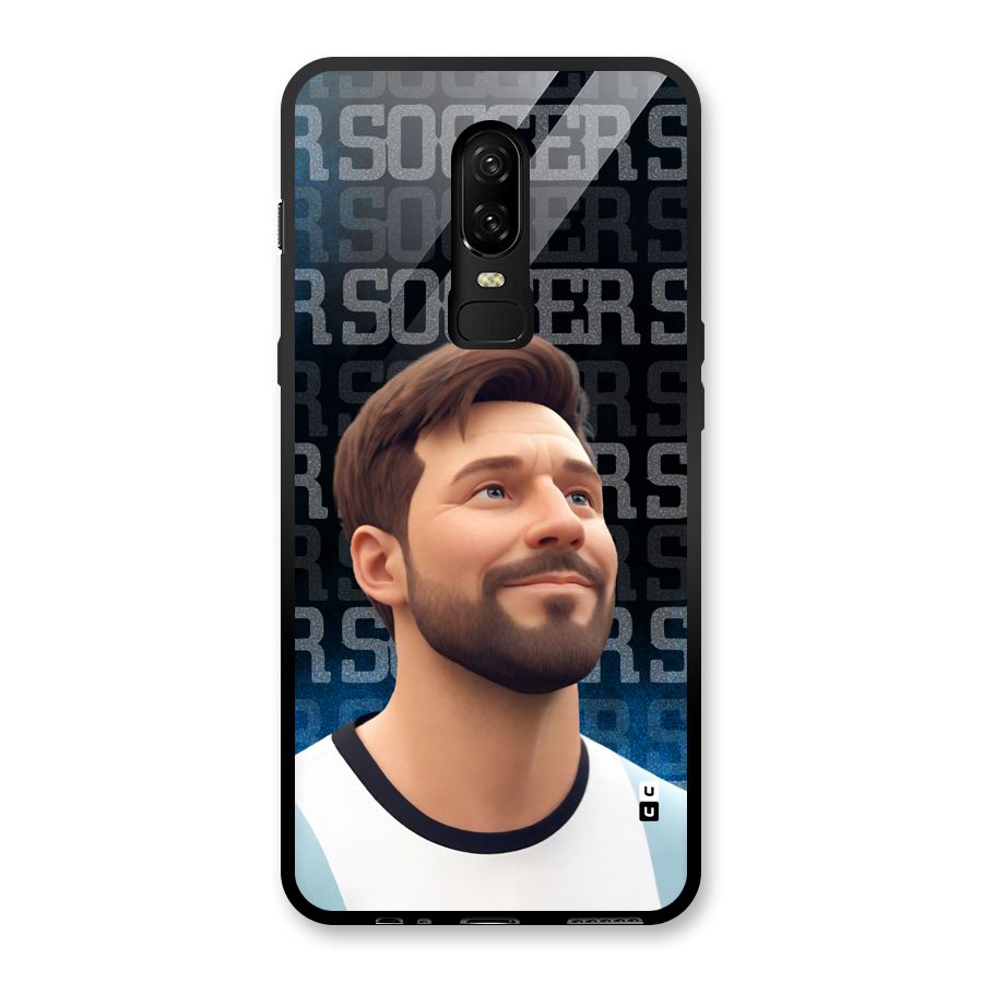 Soccer Star Smiles Glass Back Case for OnePlus 6