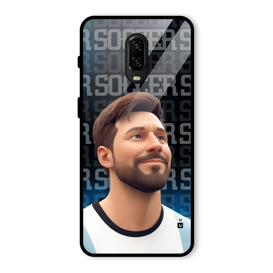 Soccer Star Smiles Glass Back Case for OnePlus 6T