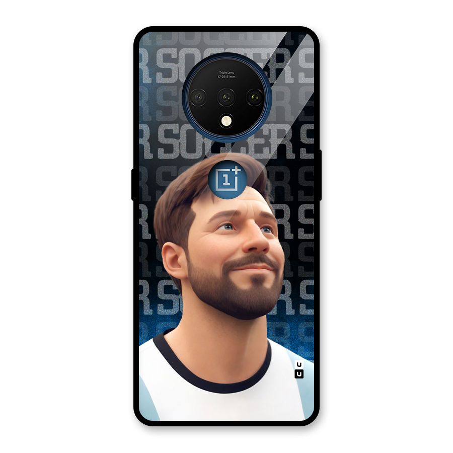 Soccer Star Smiles Glass Back Case for OnePlus 7T