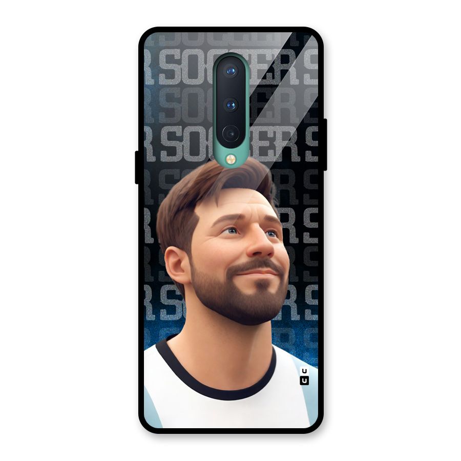 Soccer Star Smiles Glass Back Case for OnePlus 8