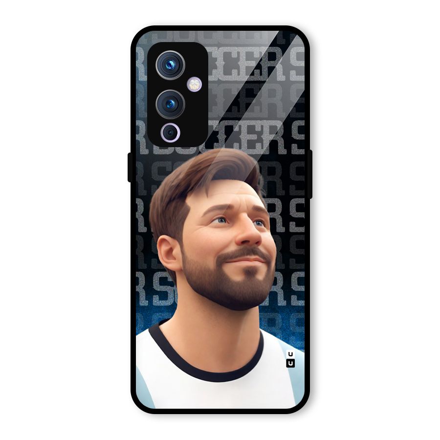 Soccer Star Smiles Glass Back Case for OnePlus 9