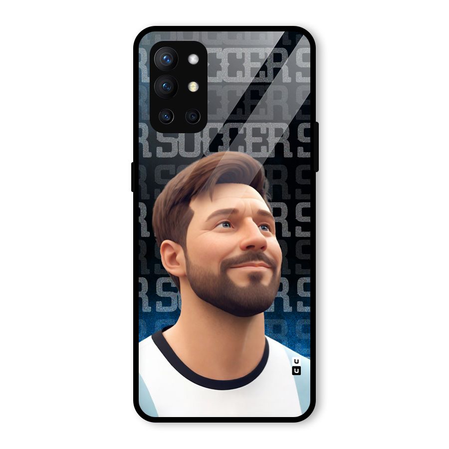Soccer Star Smiles Glass Back Case for OnePlus 9R