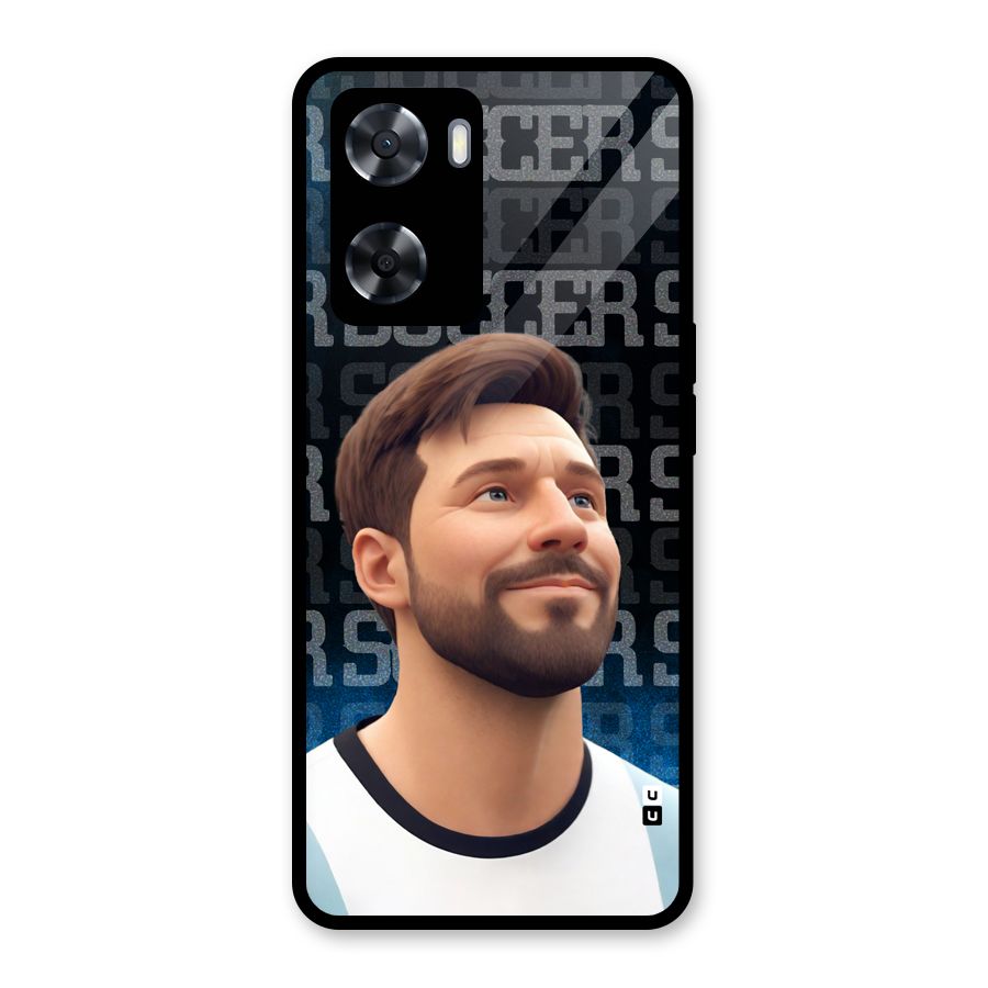 Soccer Star Smiles Glass Back Case for Oppo A57 2022