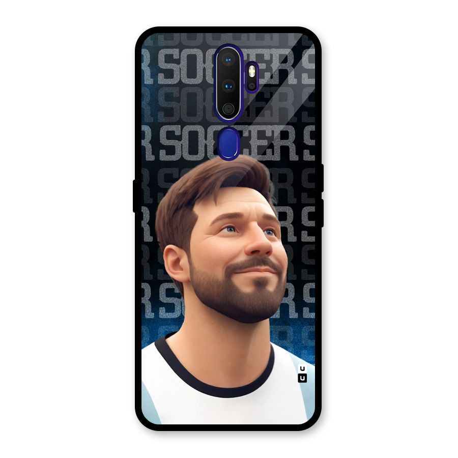 Soccer Star Smiles Glass Back Case for Oppo A9 (2020)