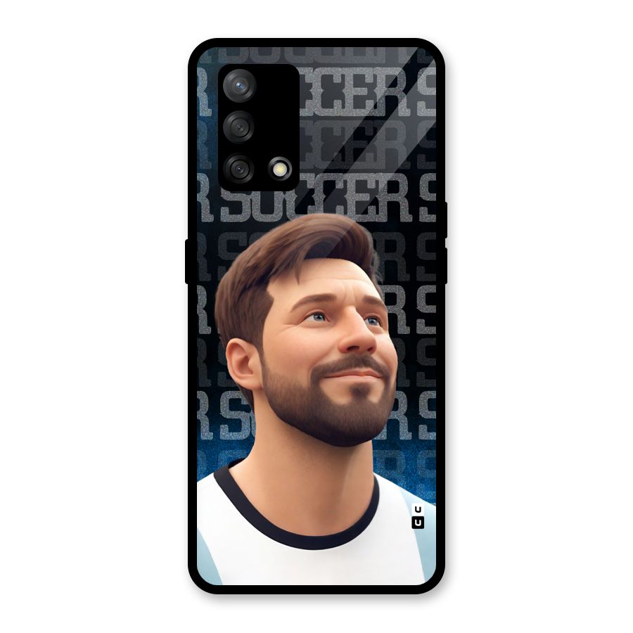 Soccer Star Smiles Glass Back Case for Oppo F19s