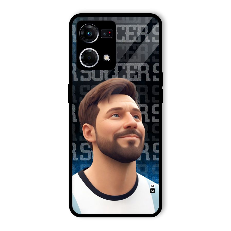 Soccer Star Smiles Glass Back Case for Oppo F21s Pro 4G