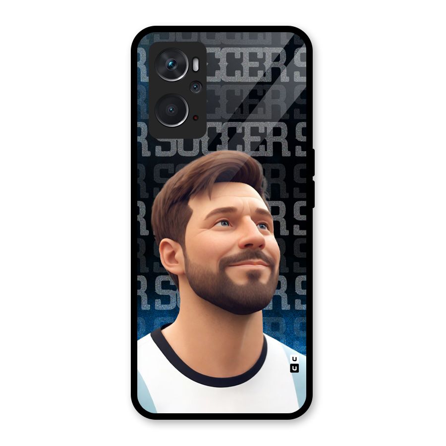 Soccer Star Smiles Glass Back Case for Oppo K10 4G