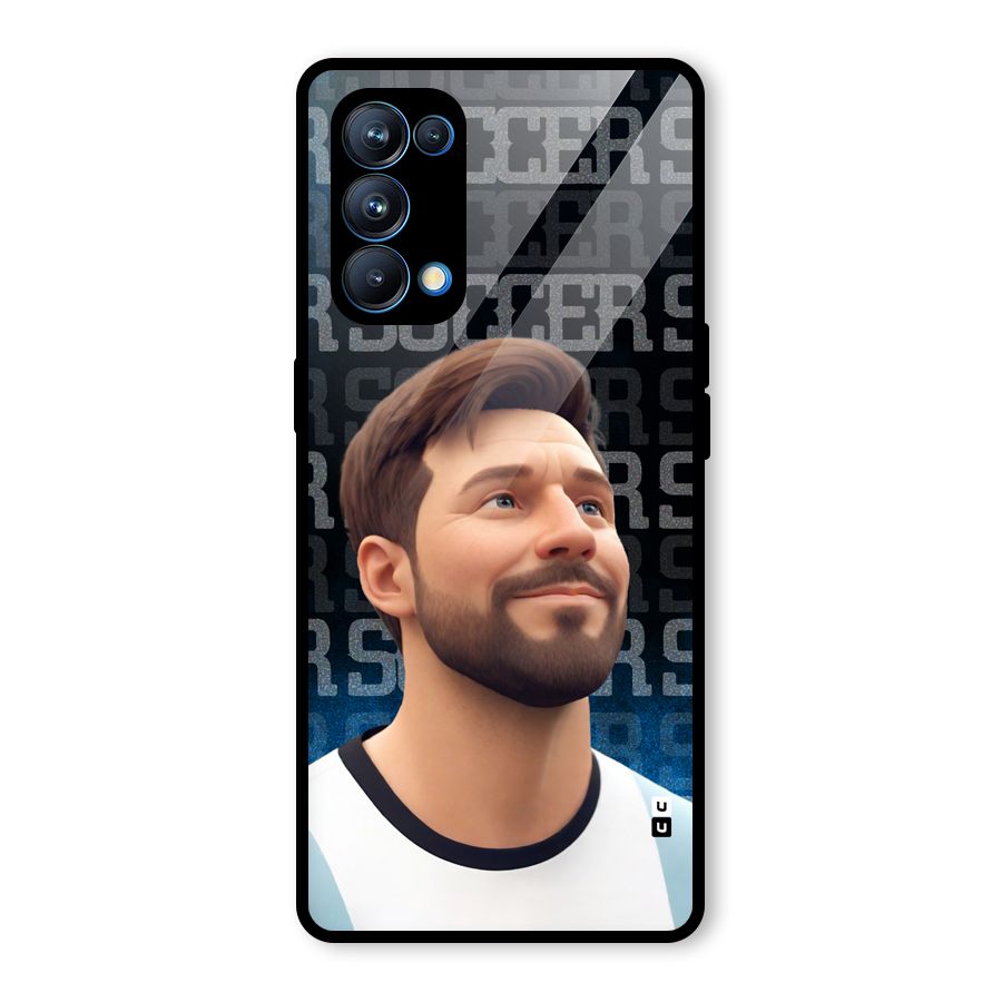 Soccer Star Smiles Glass Back Case for Oppo Reno5 Pro 5G