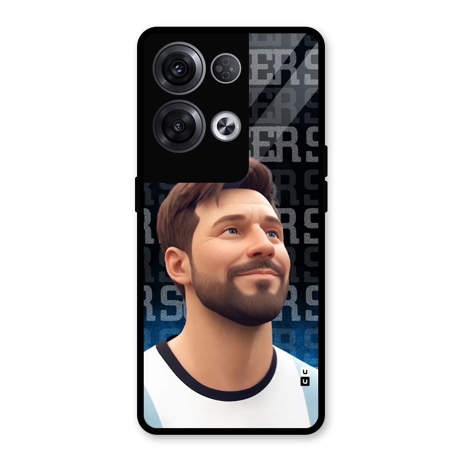Soccer Star Smiles Glass Back Case for Oppo Reno8 Pro 5G