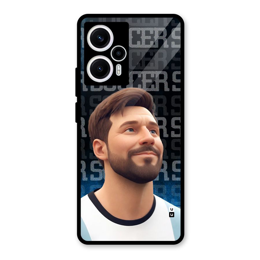 Soccer Star Smiles Glass Back Case for Poco F5