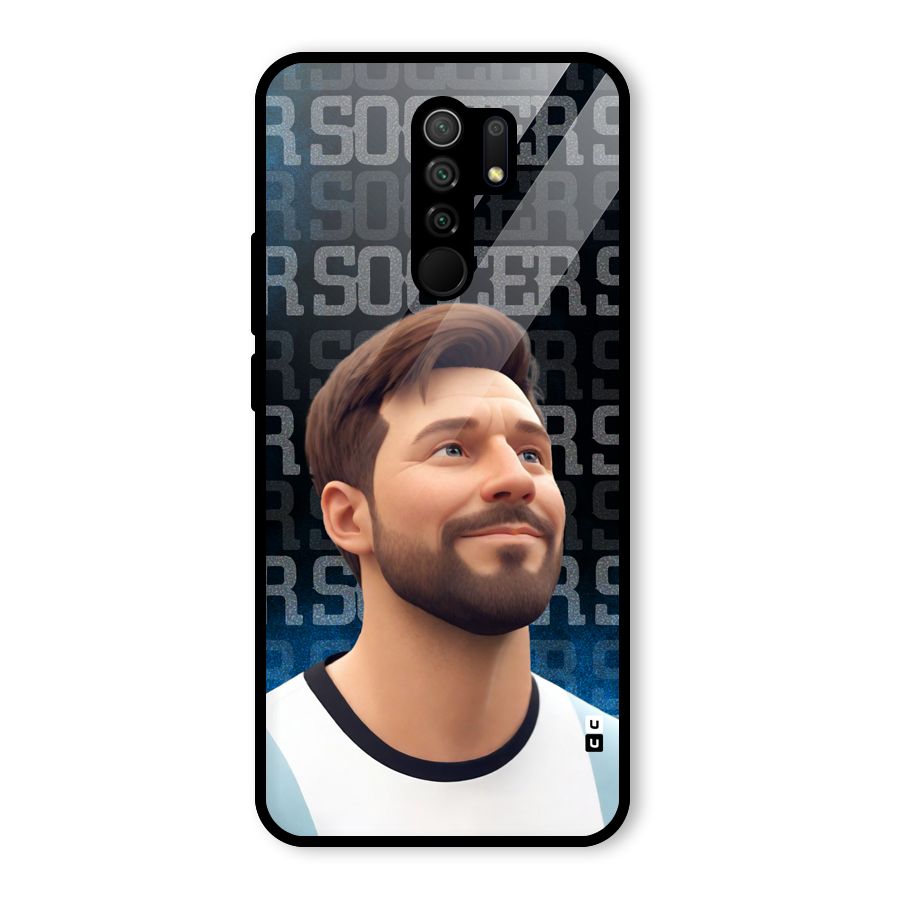 Soccer Star Smiles Glass Back Case for Poco M2